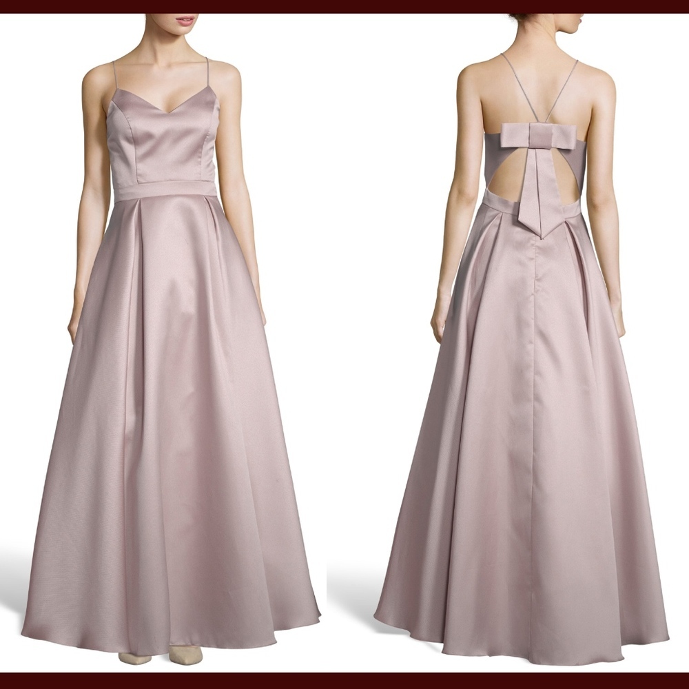 NEW Xscape Mikado Evening‎ Dress Gown in Pink [SZ 12 ]